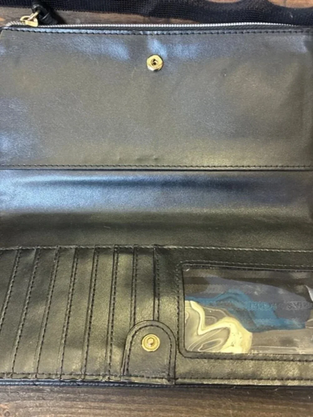 Victoria's Secret Black Quilted V-Quilt Wristlet Wallet Clutch Bag